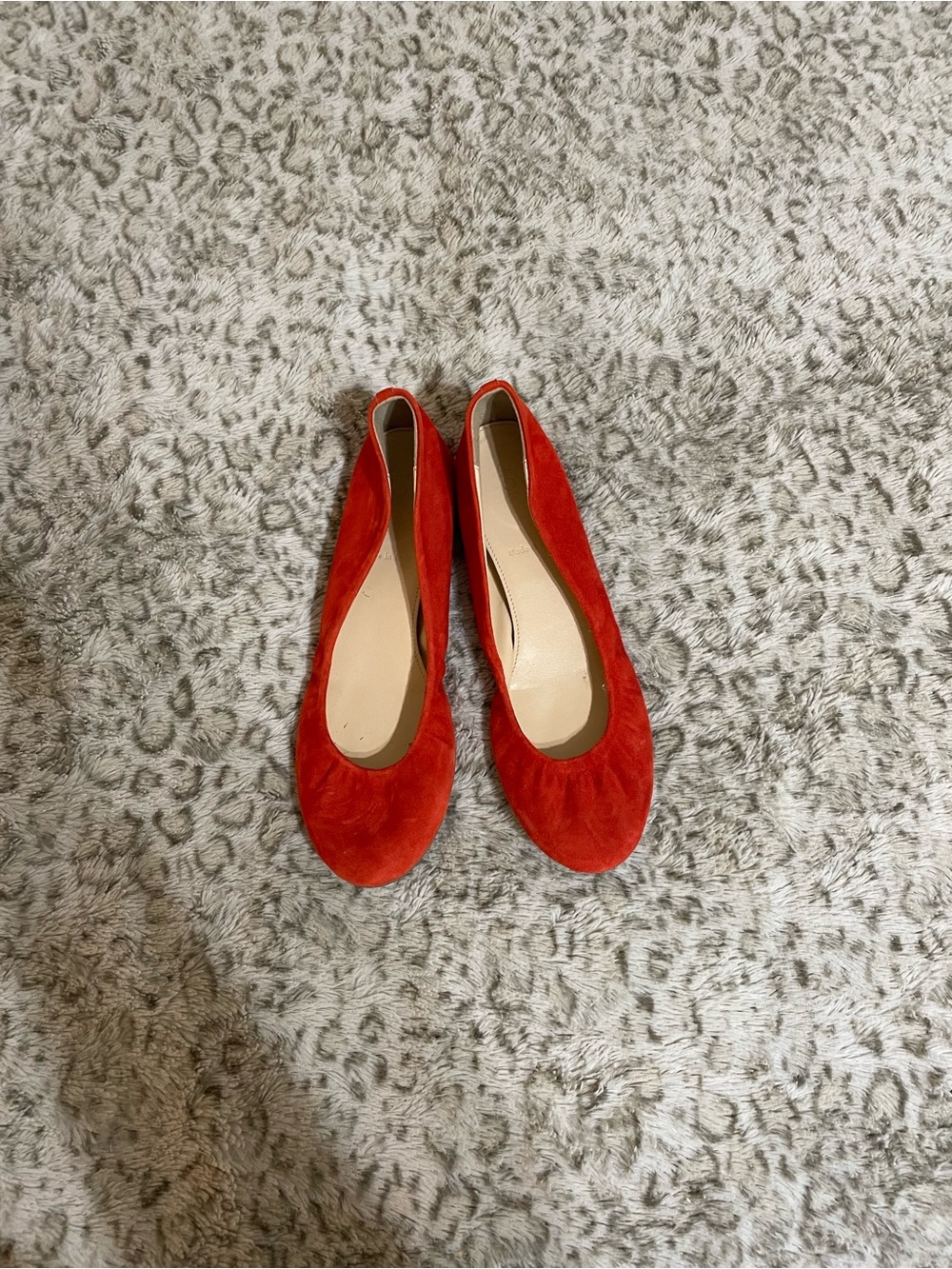 J. Crew Red Suede Ballet Flats